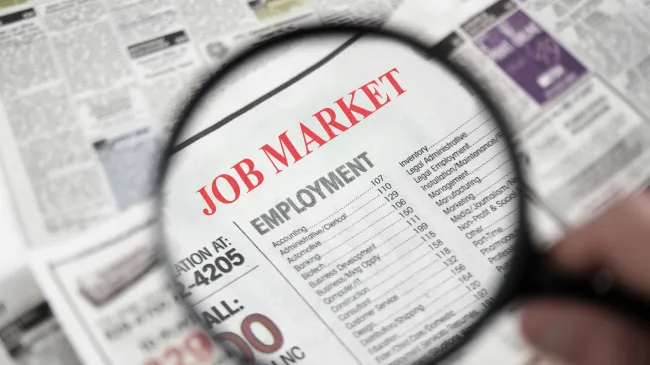 job market in newspaper